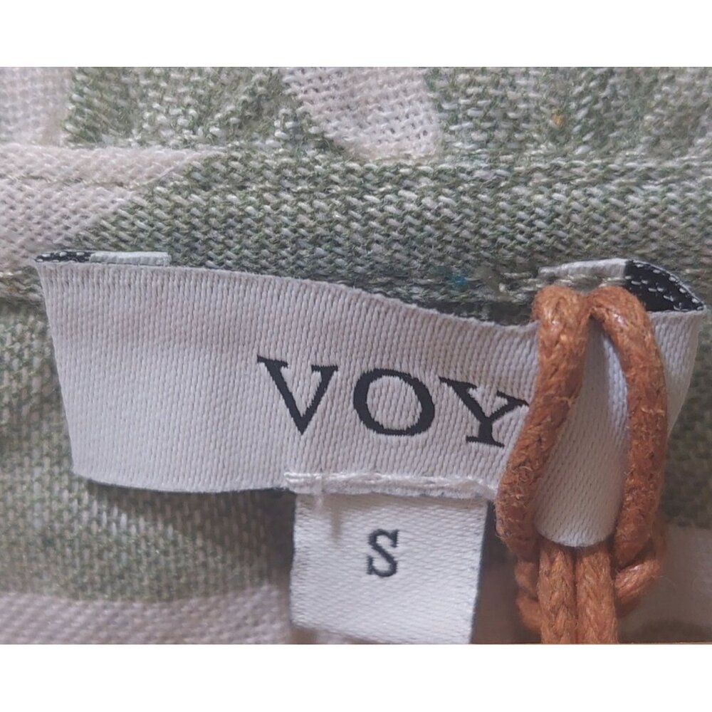 NWT Voy Striped Green & Pink Ruffle Sleeve Tiered Dress Size Small - Picture 3 of 8